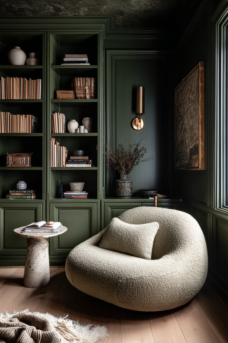 The Best Green Paint Colors for Accent Walls, Moody Rooms & Color Drenching
