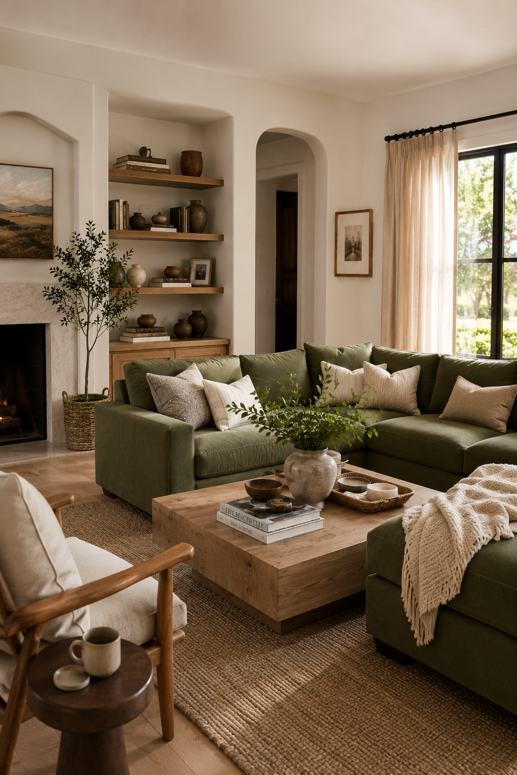 best green sectionals for organic modern and contemporary living rooms